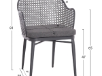 ΣΕΤ LOUNGE 3TMX ΕΞ.ΧΩΡΟΥ OREGO HM21106.01 ΑΛΟΥΜΙΝΙΟ ΣΕ ΣΚΟΥΡΟ ΓΚΡΙ