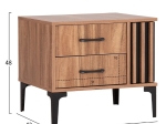 ΣΕΤ ΚΡΕΒΑΤΟΚΑΜΑΡΑΣ 4ΤΜΧ HARRY HM21115 ΜΕΛΑΜΙΝΗ ΣΕ ΦΥΣΙΚΟ ΞΥΛΟΥ & ΜΑΥΡΟ ΧΡΩΜΑ