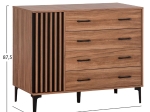 ΣΕΤ ΚΡΕΒΑΤΟΚΑΜΑΡΑΣ 4ΤΜΧ HARRY HM21115 ΜΕΛΑΜΙΝΗ ΣΕ ΦΥΣΙΚΟ ΞΥΛΟΥ & ΜΑΥΡΟ ΧΡΩΜΑ