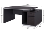 ΓΡΑΦΕΙΟ ΕΠΑΓΓΕΛΜΑΤΙΚΟ ΜΕ ΔΕΞΙΟ ΝΤΟΥΛΑΠΙ ROSEWOOD HM2113R 180X80X76Υ εκ.