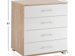 ΣΥΡΤΑΡΙΕΡΑ ΜΕΛΑΜΙΝΗΣ BRIANA HM2204.06 ME 4 ΣΥΡΤΑΡΙΑ SONAMA-ΛΕΥΚΟ 75x40x83Y εκ.