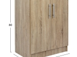 ΠΑΠΟΥΤΣΟΘΗΚΗ ΝΤΟΥΛΑΠΙ EMERIE HM2206.02 SONAMA 60X40,5X80 εκ.