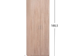 ΠΑΠΟΥΤΣΟΘΗΚΗ ΞΥΛΙΝΗ DAYANNA ΜΕ 6 ΡΑΦΙΑ 60X43X180.5εκ. SONAMA HM2379.02