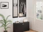 ΣΕΤ ΕΙΣΟΔΟΥ ΜΕ ΚΑΘΡΕΠΤΗ VERN HM2476.02 ΜΕΛΑΜΙΝΗ ΣΕ WENGE 80x27x175Υεκ