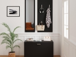 ΣΕΤ ΕΙΣΟΔΟΥ ΜΕ ΚΑΘΡΕΠΤΗ VERN HM2476.02 ΜΕΛΑΜΙΝΗ ΣΕ WENGE 80x27x175Υεκ