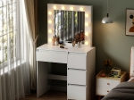 ΤΟΥΑΛΕΤΑ ΜΕ ΦΩΤΙΣΜΟ LED & ΣΥΡΤΑΡΙΑ KEITLIN HM2499.03 ΜΕΛΑΜΙΝΗ ΣΕ ΛΕΥΚΟ 80x40x140Υεκ.