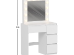 ΤΟΥΑΛΕΤΑ ΜΕ ΦΩΤΙΣΜΟ LED & ΣΥΡΤΑΡΙΑ KEITLIN HM2499.03 ΜΕΛΑΜΙΝΗ ΣΕ ΛΕΥΚΟ 80x40x140Υεκ.