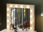 ΤΟΥΑΛΕΤΑ ΜΕ ΦΩΤΙΣΜΟ LED & ΣΥΡΤΑΡΙΑ KEITLIN HM2499.03 ΜΕΛΑΜΙΝΗ ΣΕ ΛΕΥΚΟ 80x40x140Υεκ.