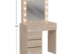 ΤΟΥΑΛΕΤΑ ΜΕ ΦΩΤΙΣΜΟ LED & ΣΥΡΤΑΡΙΑ BEYON HM2500.01 ΜΕΛΑΜΙΝΗ ΣΕ SONAMA 112.5x40.5x140Υεκ.