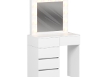 ΤΟΥΑΛΕΤΑ ΜΕ ΦΩΤΙΣΜΟ LED & ΣΥΡΤΑΡΙΑ BEYON HM2500.03 ΜΕΛΑΜΙΝΗ ΣΕ ΛΕΥΚΟ 80x40x140Υεκ.