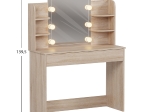 ΤΟΥΑΛΕΤΑ ΜΕ ΦΩΤΙΣΜΟ LED-ΡΑΦΙΑ-ΣΥΡΤΑΡΙΑ LAURYN HM2502.01 SONAMA 101.8x40x139.5Υεκ