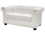 ΚΑΝΑΠΕΣ 2ΘΕΣΙΟΣ T.CHESTERFIELD HM3010.02 ΤΕΧΝΟΔΕΡΜΑ ΛΕΥΚΟ ΜΑΤ 155x90x73 εκ.