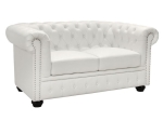 ΚΑΝΑΠΕΣ 2ΘΕΣΙΟΣ T.CHESTERFIELD HM3010.02 ΤΕΧΝΟΔΕΡΜΑ ΛΕΥΚΟ ΜΑΤ 155x90x73 εκ.