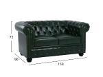 ΚΑΝΑΠΕΣ 2ΘΕΣΙΟΣ T.CHESTERFIELD HM3010.08 ΤΕΧΝΟΔΕΡΜΑ ΚΥΠΑΡΙΣΣΙ 150x90x72 εκ.