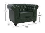 ΠΟΛΥΘΡΟΝΑ T.CHESTERFIELD POLINA HM3011.08 PU ΚΥΠΑΡΙΣΣΙ 106x87x70Y εκ.
