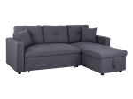 ΚΑΝΑΠΕΣ ΓΩΝΙΑ ΚΡΕΒΑΤΙ WAYNE 224x147x85Υεκ. HM3028.11 ΓΚΡΙ ΥΦΑΣΜΑ
