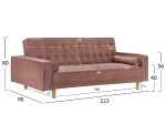 ΚΑΝΑΠΕΣ ΚΡΕΒΑΤΙ SALVADOR HM3150.12 ΒΕΛΟΥΔΟ ΣΑΠΙΟ ΜΗΛΟ  223X90X80Y εκ.