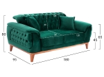 ΚΑΝΑΠΕΣ ΚΡΕΒΑΤΙ BENNINGTON 2ΘΕΣΙΟΣ ΚΥΠΑΡΙΣΣΙ HM3250.13 180x95x80 εκ.