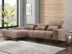ΚΑΝΑΠΕΣ ΑΡΙΣΤΕΡΗ ΓΩΝΙΑ DIVYA HM3267.01L ΣΥΝΘ.SUEDE ΑΝΟΙΧΤΟ ΚΑΦΕ 264x175x99Υεκ.