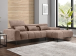 ΚΑΝΑΠΕΣ ΔΕΞΙΑ ΓΩΝΙΑ DIVYA HM3267.01R ΣΥΝΘ.SUEDE ΑΝΟΙΧΤΟ ΚΑΦΕ 264x175x99Υεκ.
