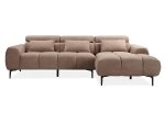 ΚΑΝΑΠΕΣ ΔΕΞΙΑ ΓΩΝΙΑ DIVYA HM3267.01R ΣΥΝΘ.SUEDE ΑΝΟΙΧΤΟ ΚΑΦΕ 264x175x99Υεκ.