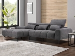 ΚΑΝΑΠΕΣ ΑΡΙΣΤΕΡΗ ΓΩΝΙΑ DIVYA HM3267.02L ΣΥΝΘ.SUEDE ΓΚΡΙ 264x175x99Υεκ.