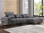 ΚΑΝΑΠΕΣ ΔΕΞΙΑ ΓΩΝΙΑ DIVYA HM3267.02R ΣΥΝΘ.SUEDE ΓΚΡΙ 264x175x99Υεκ.