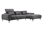 ΚΑΝΑΠΕΣ ΔΕΞΙΑ ΓΩΝΙΑ DIVYA HM3267.02R ΣΥΝΘ.SUEDE ΓΚΡΙ 264x175x99Υεκ.