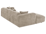 ΚΑΝΑΠΕΣ ΓΩΝΙΑ (ΑΡΙΣΤΕΡΗ) BRICKEN HM3275.01L ΜΠΕΖ ΥΦΑΣΜΑ 110-282x98-160x72Υεκ.