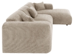 ΚΑΝΑΠΕΣ ΓΩΝΙΑ BRICKEN HM3275.01R ΜΠΕΖ ΥΦΑΣΜΑ 110-282x98-160x72Υεκ.