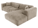 ΚΑΝΑΠΕΣ ΓΩΝΙΑ BRICKEN HM3275.01R ΜΠΕΖ ΥΦΑΣΜΑ 110-282x98-160x72Υεκ.