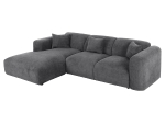 ΚΑΝΑΠΕΣ ΓΩΝΙΑ (ΑΡΙΣΤΕΡΗ) BRICKEN HM3275.04L ΑΝΘΡΑΚΙ ΥΦΑΣΜΑ 110-282x98-160x72Υεκ.