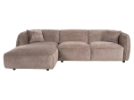 ΚΑΝΑΠΕΣ ΓΩΝΙΑ (ΑΡΙΣΤΕΡΗ) TREAT HM3277.02L ΣΚΟΥΡΟ ΜΠΕΖ ΥΦΑΣΜΑ 270x163x74Υεκ.