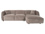 ΚΑΝΑΠΕΣ ΓΩΝΙΑ (ΔΕΞΙΑ) TREAT HM3277.02R ΣΚΟΥΡΟ ΜΠΕΖ ΥΦΑΣΜΑ 270x163x74Υεκ.