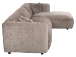 ΚΑΝΑΠΕΣ ΓΩΝΙΑ (ΔΕΞΙΑ) TREAT HM3277.02R ΣΚΟΥΡΟ ΜΠΕΖ ΥΦΑΣΜΑ 270x163x74Υεκ.