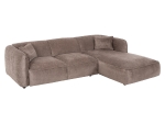 ΚΑΝΑΠΕΣ ΓΩΝΙΑ (ΔΕΞΙΑ) TREAT HM3277.02R ΣΚΟΥΡΟ ΜΠΕΖ ΥΦΑΣΜΑ 270x163x74Υεκ.