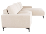 ΚΑΝΑΠΕΣ ΓΩΝΙΑ (ΔΕΞΙΑ) NOA HM3278.01R ΕΚΡΟΥ ΥΦΑΣΜΑ 288x90-157x67-80Υεκ.