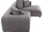 ΚΑΝΑΠΕΣ ΓΩΝΙΑ 3-ΘΕΣΙΟΣ GRACE HM3280.03R ΓΚΡΙ ΥΦΑΣΜΑ 252x105-160x70-90Υεκ.