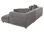ΚΑΝΑΠΕΣ ΓΩΝΙΑ 3-ΘΕΣΙΟΣ GRACE HM3280.03R ΓΚΡΙ ΥΦΑΣΜΑ 252x105-160x70-90Υεκ.