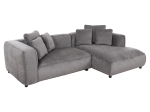ΚΑΝΑΠΕΣ ΓΩΝΙΑ 3-ΘΕΣΙΟΣ GRACE HM3280.03R ΓΚΡΙ ΥΦΑΣΜΑ 252x105-160x70-90Υεκ.
