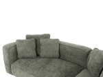 ΚΑΝΑΠΕΣ ΓΩΝΙΑ 3-ΘΕΣΙΟΣ GRACE HM3280.05R ΠΡΑΣΙΝΟ ΥΦΑΣΜΑ 252x105-160x70-90Υεκ.