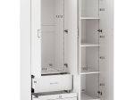 ΝΤΟΥΛΑΠΑ 4ΦΥΛΛΗ ME 2 ΣΥΡΤΑΡΙΑ BLAKELY HM339.05 ΛΕΥΚΗ 120Χ42,5Χ180,5 εκ.
