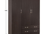 ΝΤΟΥΛΑΠΑ 3ΦΥΛΛΗ CARLY HM384.01 ΜΕ ΔΥΟ ΣΥΡΤΑΡΙΑ ZEBRANO 150X55Χ180Υεκ.