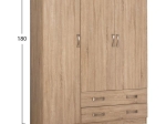 ΝΤΟΥΛΑΠΑ 3ΦΥΛΛΗ CARLY HM384.02 ΜΕ ΔΥΟ ΣΥΡΤΑΡΙΑ SONAMA 150X55Χ180Υεκ.