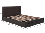 ΚΡΕΒΑΤΙ ΜΕΛΑΜΙΝΗΣ CAPRI HM399.11 ΜΕ 2ΣΥΡΤΑΡΙΑ-WENGE- ΓΙΑ ΣΤΡΩΜΑ 160x200εκ.