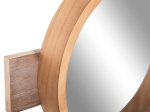 ΚΑΘΡΕΠΤΗΣ ΤΟΙΧΟΥ ΣΤΡΟΓΓΥΛΟΣ SCUTTLE HM4222 FIR WOOD&MDF-BLACK METAL 80x6,5x30,5Υεκ.