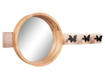 ΚΑΘΡΕΠΤΗΣ ΤΟΙΧΟΥ ΣΤΡΟΓΓΥΛΟΣ SCUTTLE HM4222 FIR WOOD&MDF-BLACK METAL 80x6,5x30,5Υεκ.