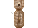 ΦΩΤΙΣΤΙΚΟ ΔΑΠΕΔΟΥ HM4359 ΜΕΤΑΛΛΟ-PAPER ROPE ΣΕ ΚΑΦΕ-2 ΛΑΜΠΕΣ Φ25x78,5Υεκ.