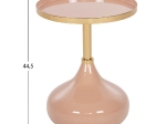ΤΡΑΠΕΖΙ ΒΟΗΘΗΤΙΚΟ ΣΤΡΟΓΓΥΛΟ UTRI HM4384.10 ΜΕΤΑΛΛΟ ΣΕ ΣΟΜΟΝ-ΜΠΕΖ Φ35,5x44,5Υ εκ.