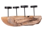 ΕΠΙΤΡΑΠΕΖΙΟ ΚΗΡΟΠΗΓΙΟ/BOWL FRAN HM4390 ΞΥΛΟ ΤΕΑΚ-ΜΕΤΑΛΛΟ 30x30x7-15Υεκ.